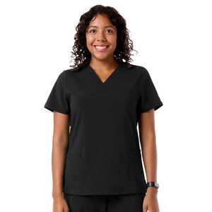 Womens UltraStretch Multi-Pocket Scrub Top