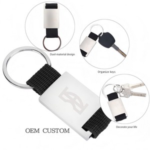 Woven Strap Keychain With Imprintable Metal Clip