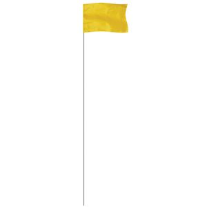 Yellow 5" x 8" Marker Flag on a 36" Wire
