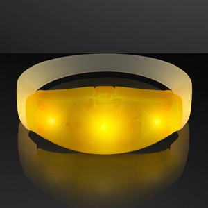 Yellow LED Steady Illumination Stretch Bracelet - PRINTED