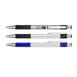 Zebra G-301 Stainless Steel Retractable Gel Pen