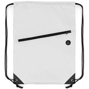 Zipper Pocket Drawstring Backpack