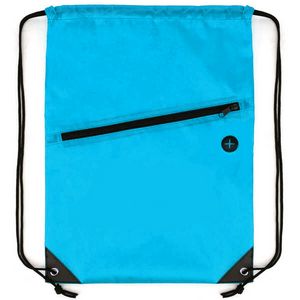 Zipper Pocket Drawstring Backpack