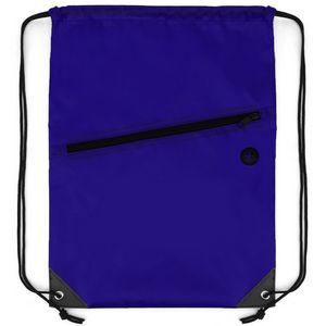 Zipper Pocket Drawstring Backpack
