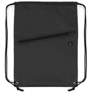 Zipper Pocket Drawstring Backpack