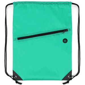 Zipper Pocket Drawstring Backpack