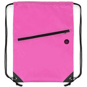 Zipper Pocket Drawstring Backpack