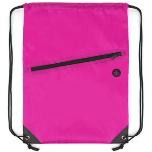 Zipper Pocket Drawstring Backpack