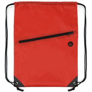 Zipper Pocket Drawstring Backpack