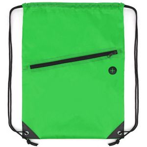 Zipper Pocket Drawstring Backpack