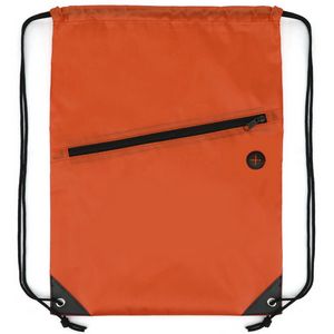 Zipper Pocket Drawstring Backpack
