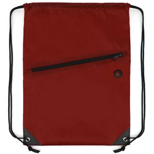 Zipper Pocket Drawstring Backpack