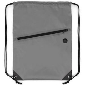 Zipper Pocket Drawstring Backpack