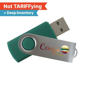 iClickÂ® Black Swivel USB Flash Drive 8GB