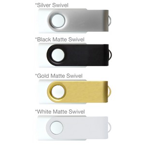 iClick® White Swivel USB Flash Drive 4GB