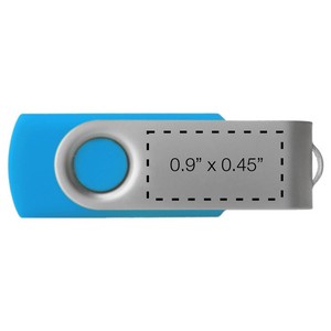 iClick® White Swivel USB Flash Drive 4GB