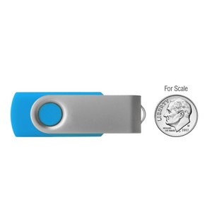 iClick® White Swivel USB Flash Drive 4GB