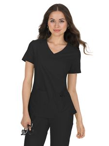 koi - Basics - Women's Mock-Wrap Neck Katie Top