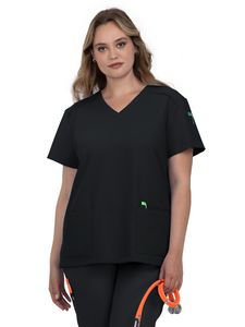 koi - Cureology - Women's Three-Pocket V-Neck Cardi Top